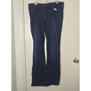 Banana Republic Slim Bootcut Jeans Dark Wash Indigo Denim Womens 32/14L Long